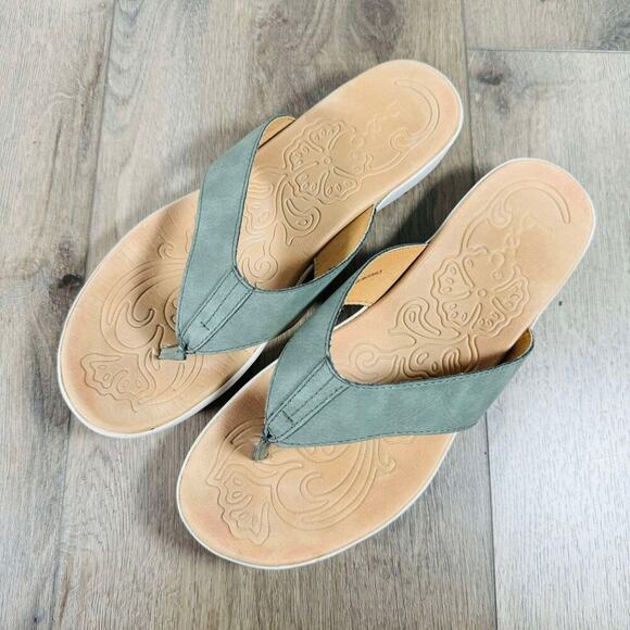 b.o.c. Women's Aimee Hanger Lightweight Sandals Blue+Tan Size 10M - Picture 1 of 9